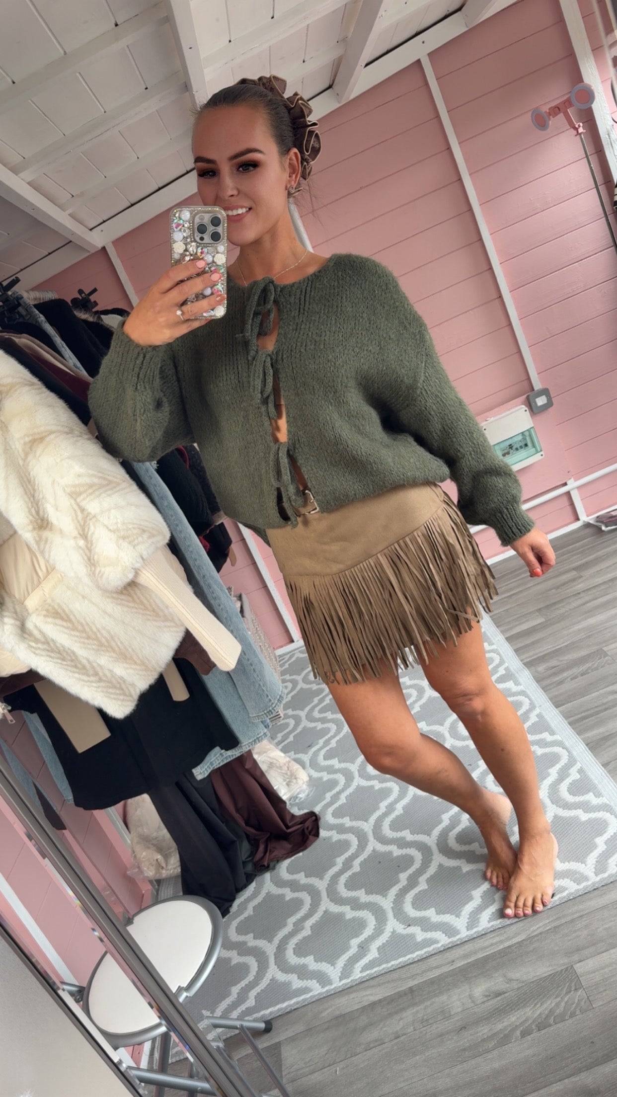 The ‘Gabby’ Suede Skort