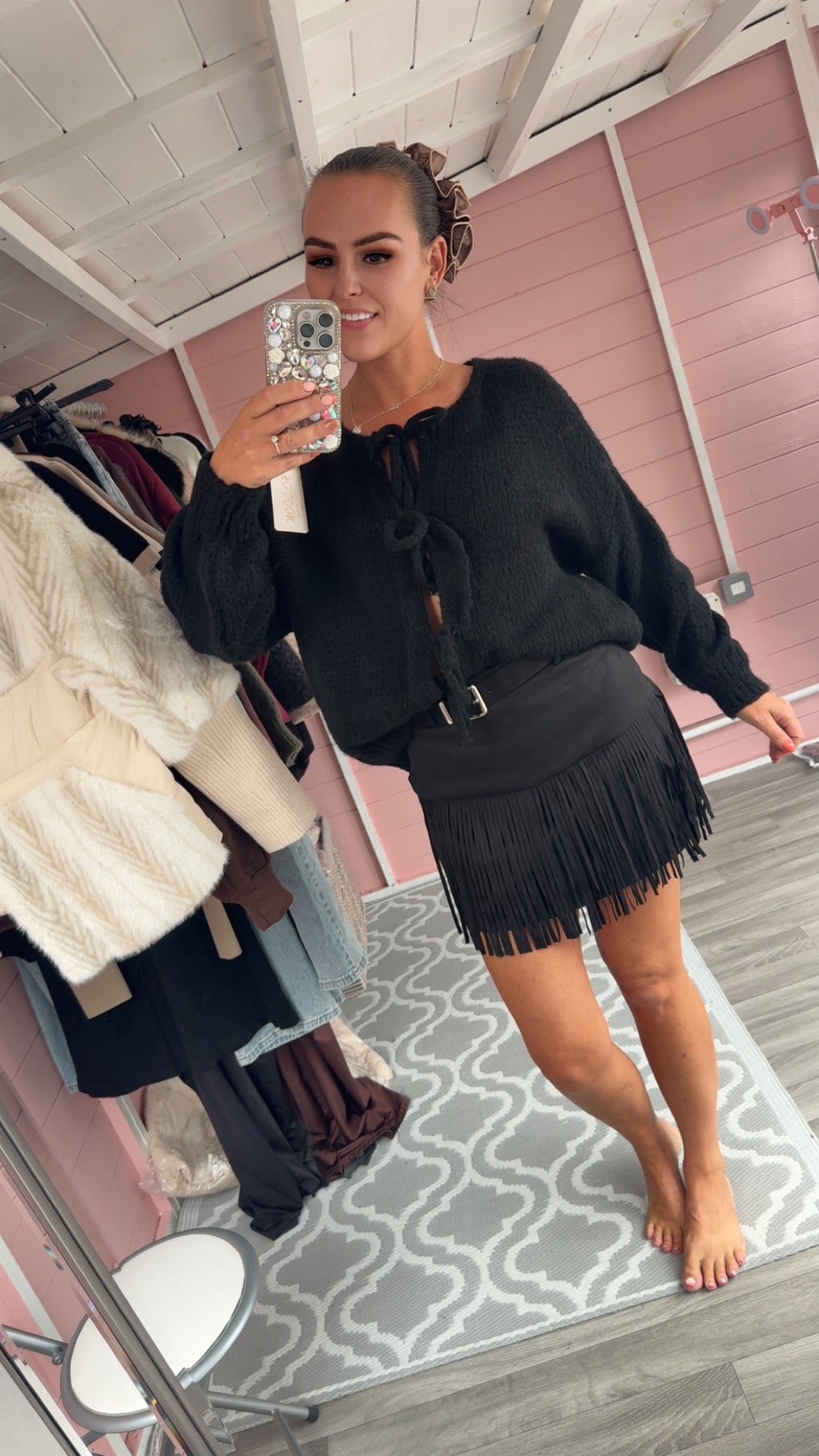 The ‘Gabby’ Suede Skort
