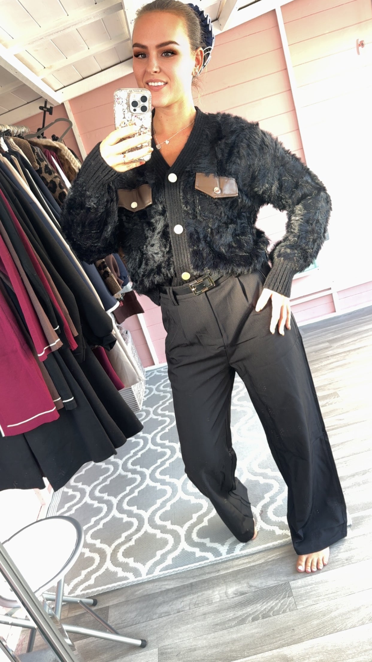 The ‘Gina’ Faux Fur Cardigan
