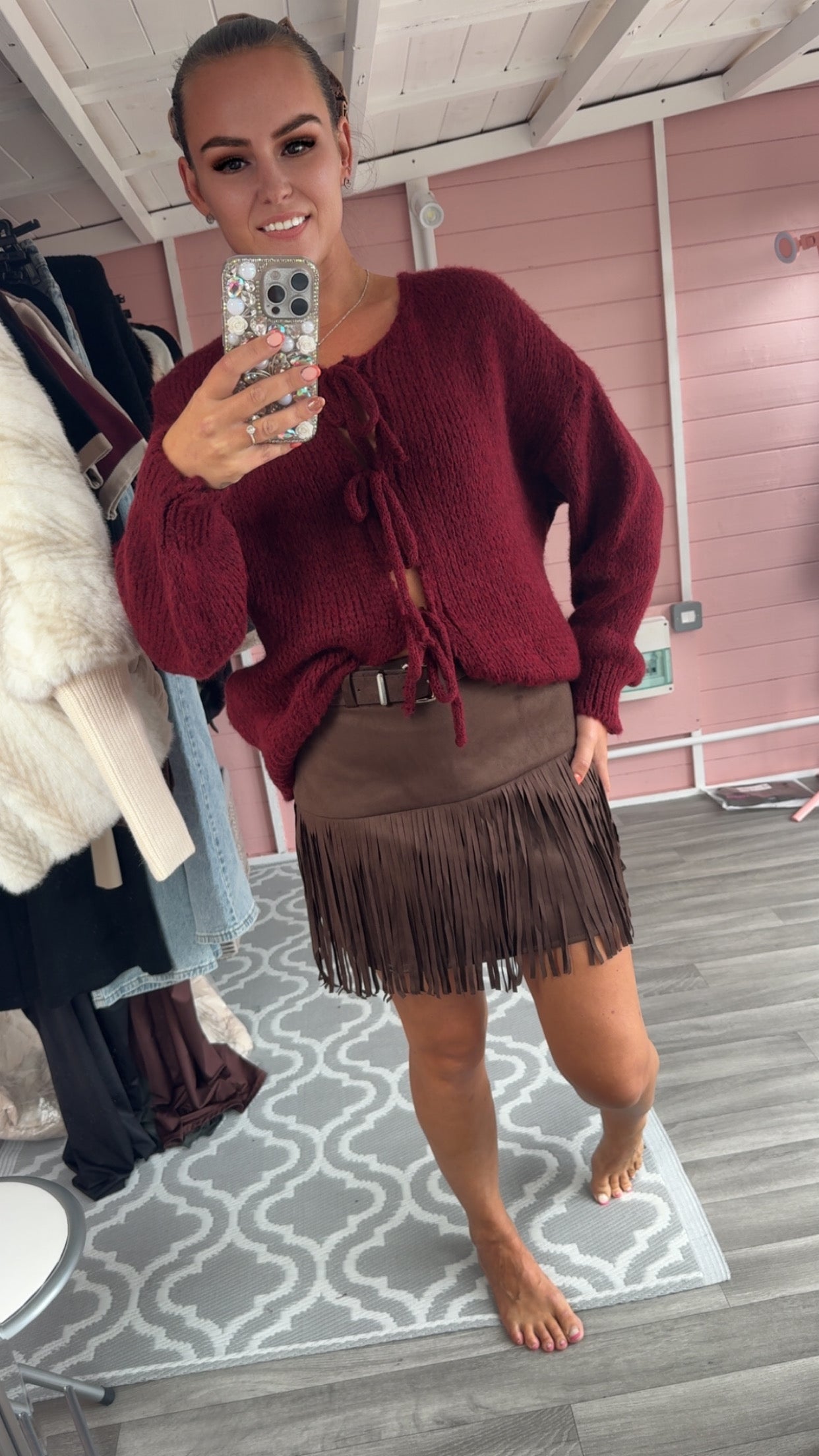 The ‘Gabby’ Suede Skort