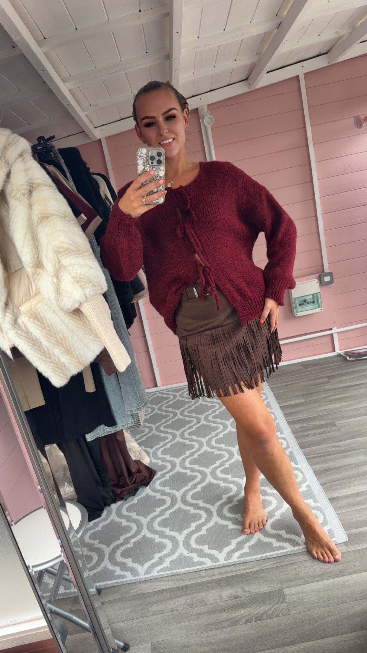 The ‘Gabby’ Suede Skort