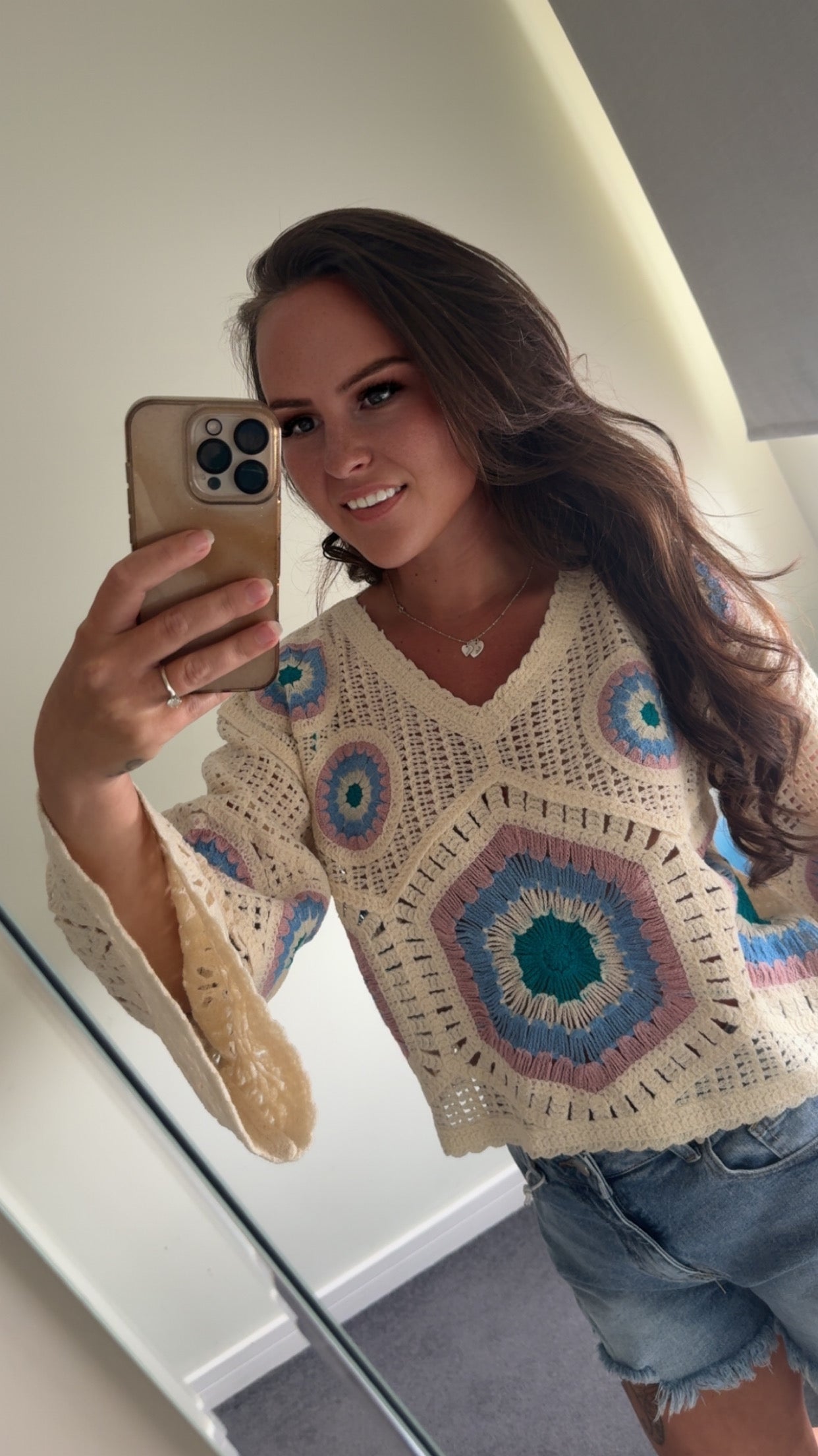 Crochet Bell Sleeve Top