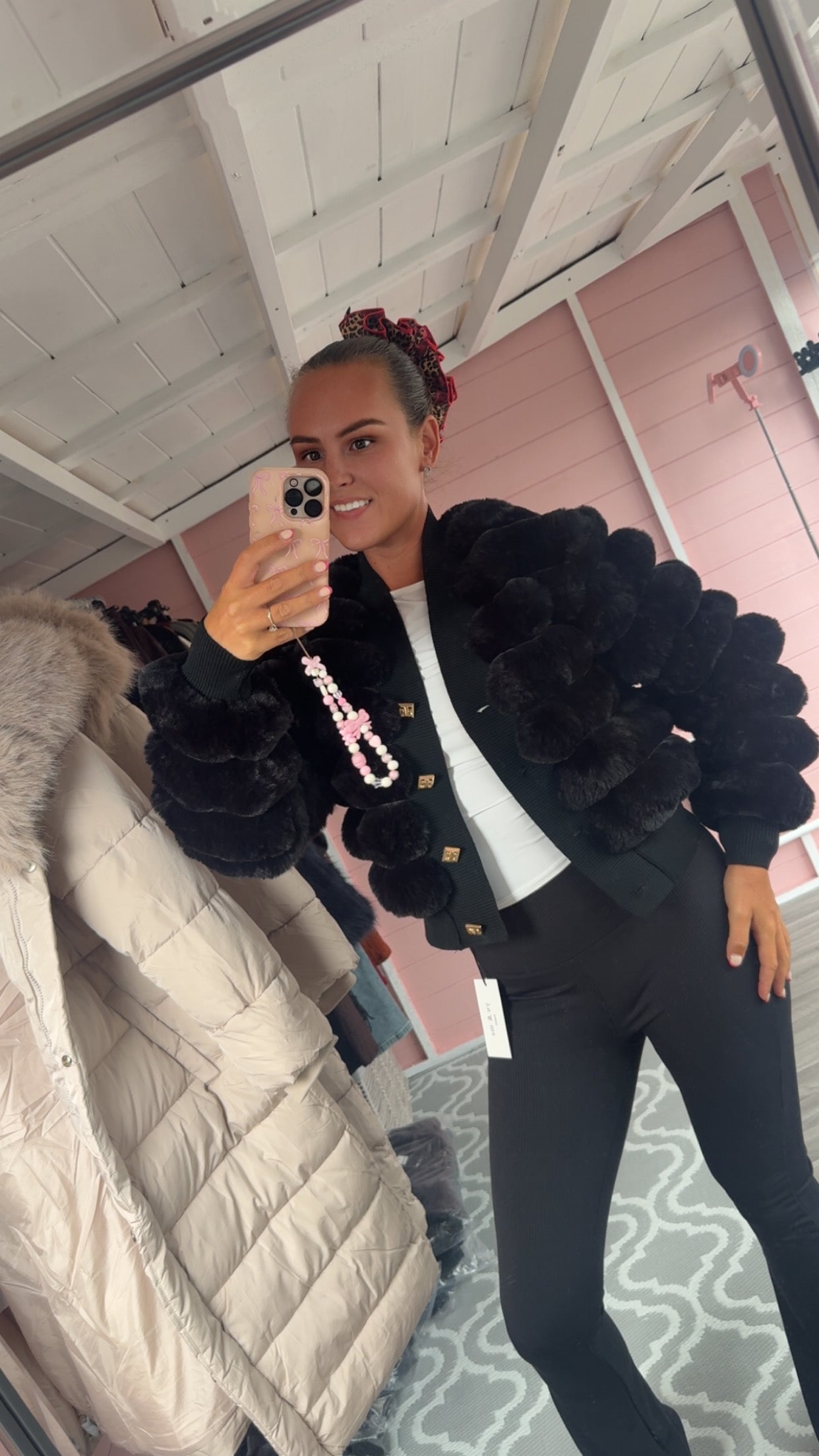 The ‘Rita’ Lined Faux Fur Jacket