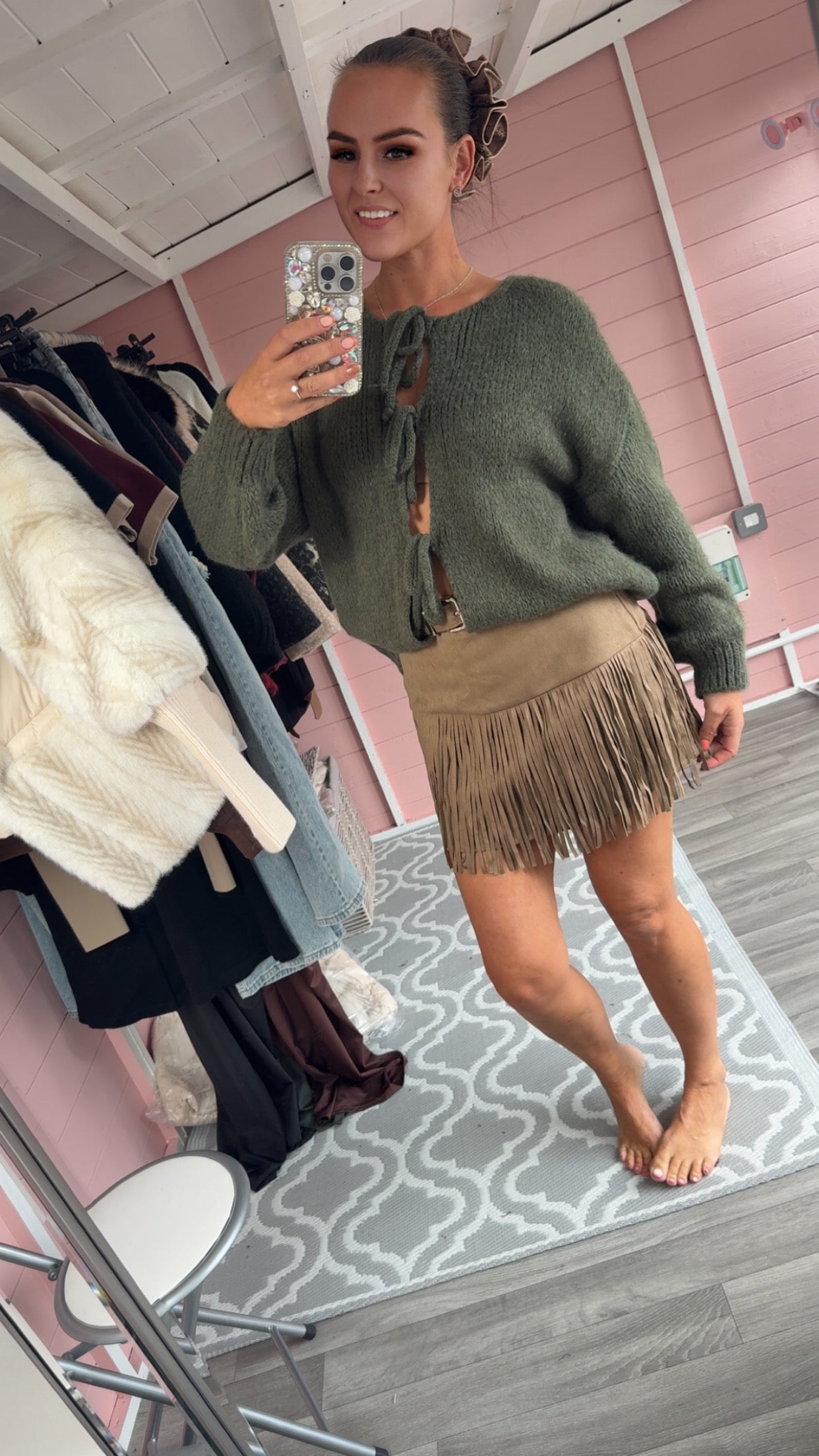 The ‘Gabby’ Suede Skort