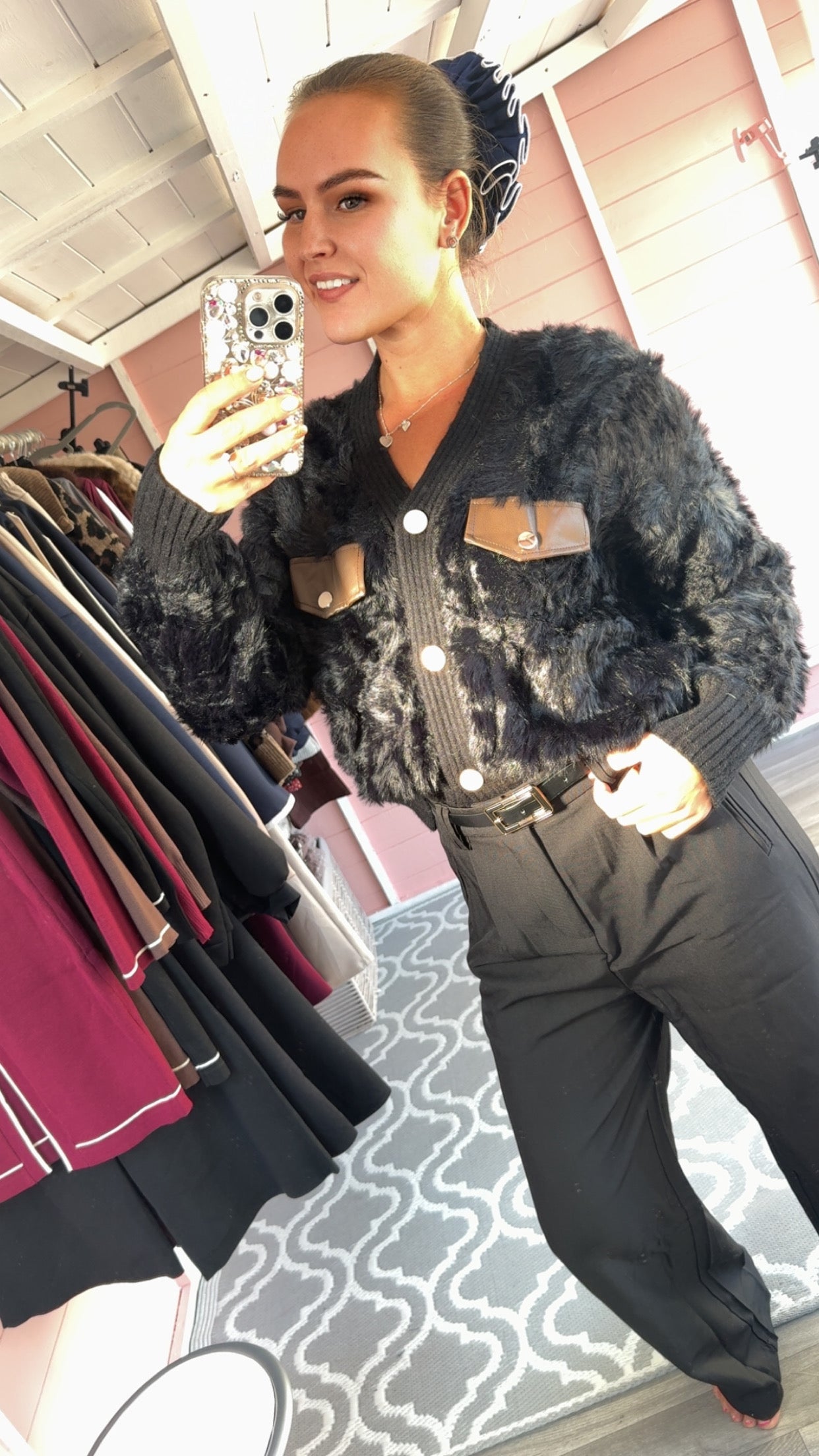 The ‘Gina’ Faux Fur Cardigan