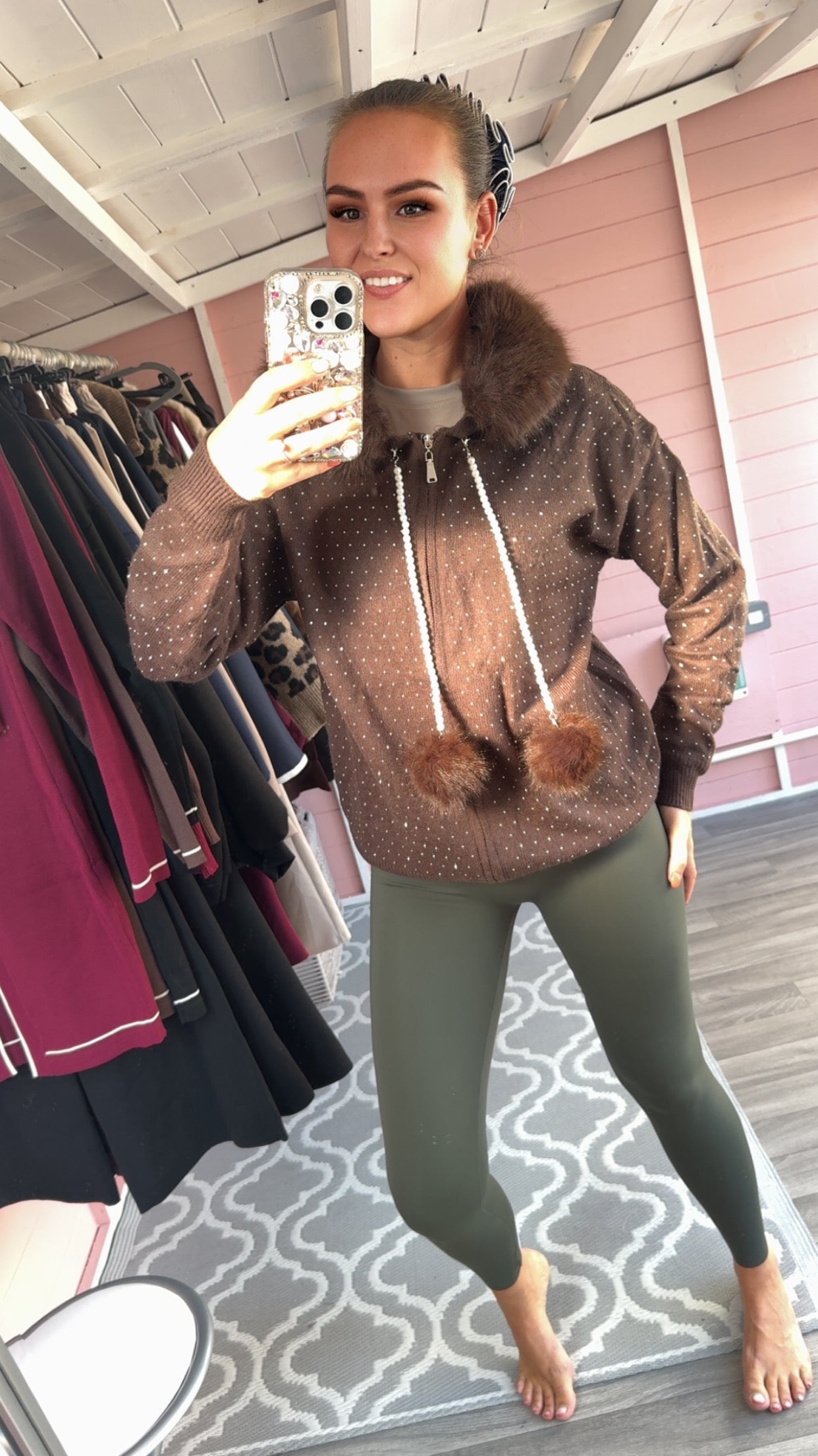 The ‘Sasha’ Diamonté Knit Cardigan