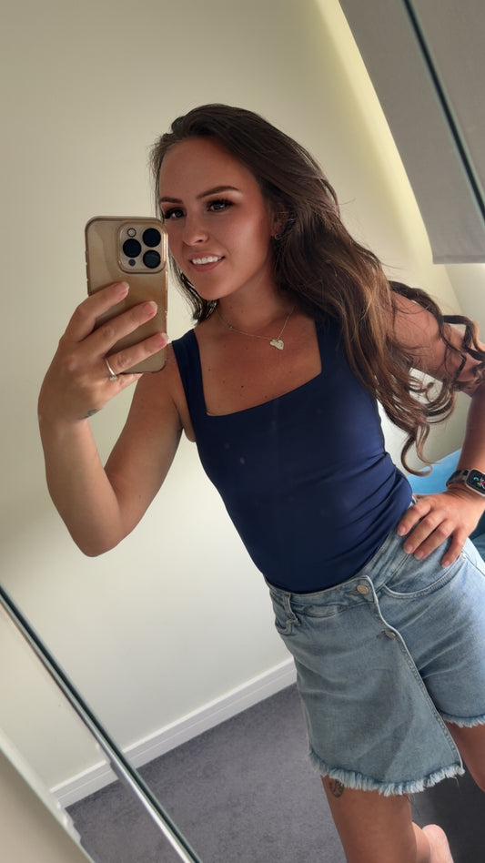 Slinky Square Neck Bodysuit