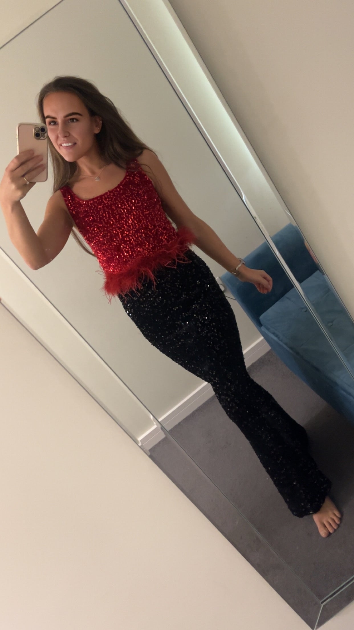 Full Length Sequin Skirt