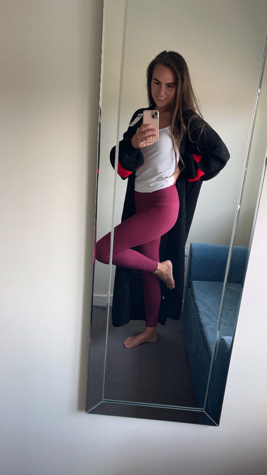 Burgundy Energy Leggings