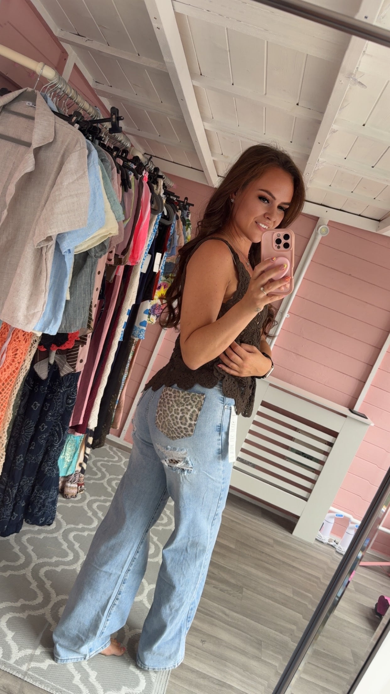 The ‘Louisa’ Leopard Pocket Jeans