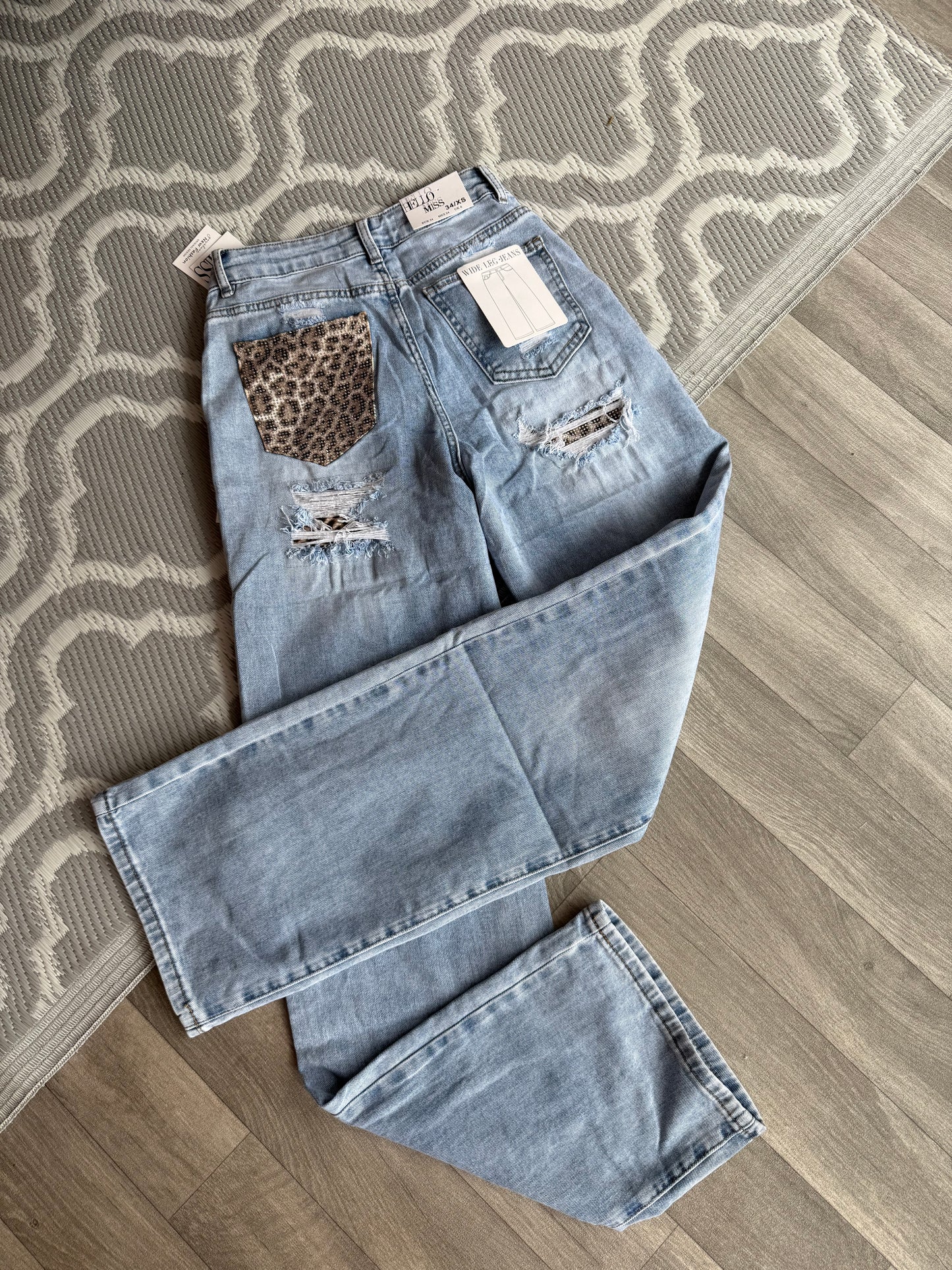 The ‘Louisa’ Leopard Pocket Jeans
