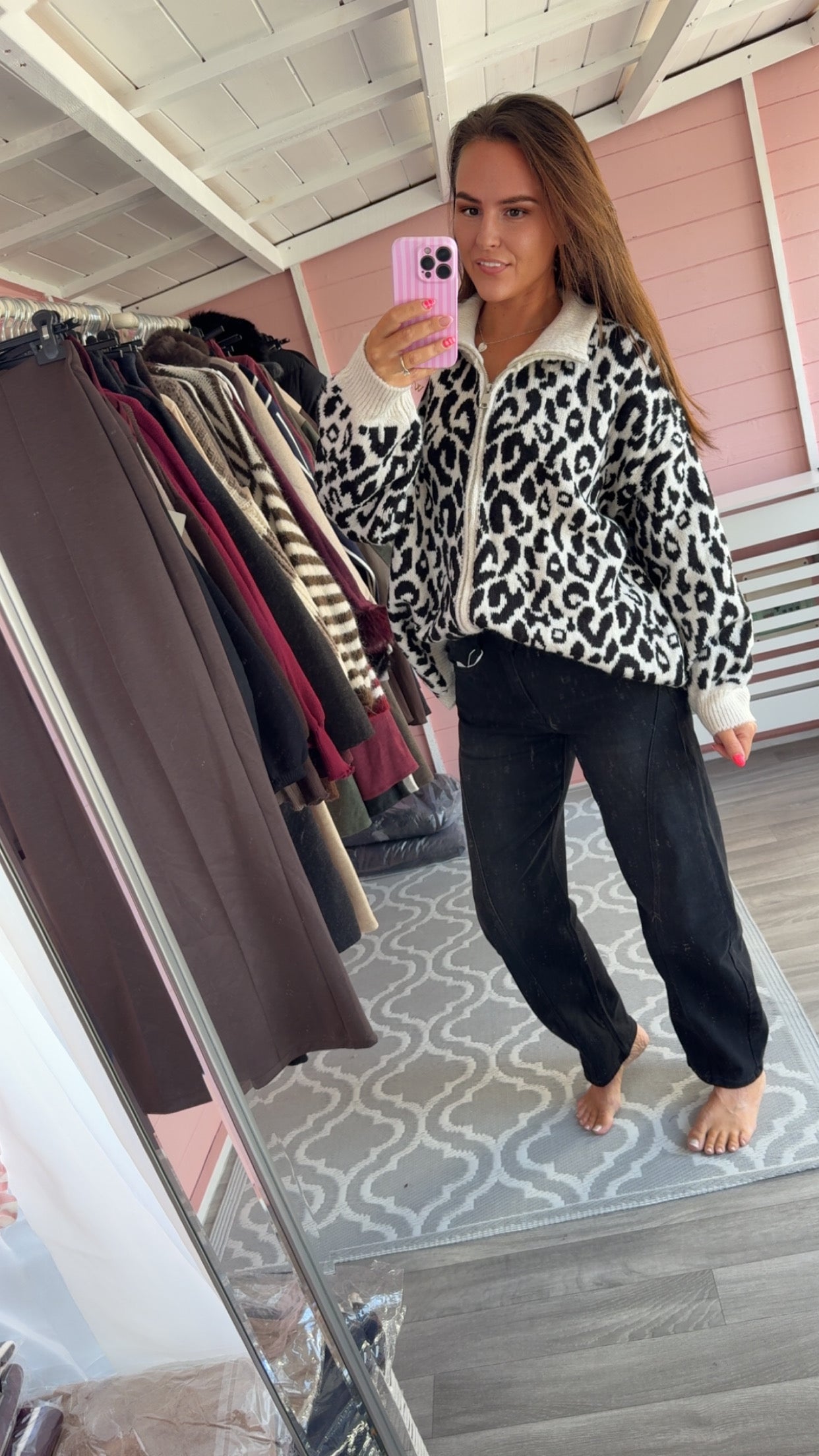 The ‘Camilla’ Leopard Zip Up Cardigan