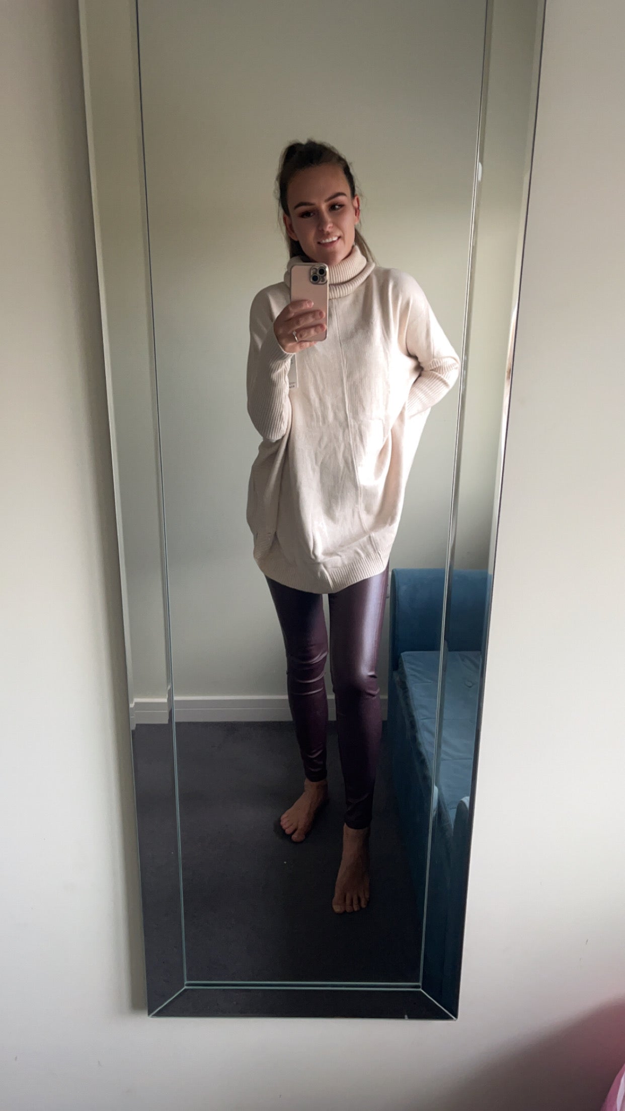 Roll Neck Batwing Style Jumper