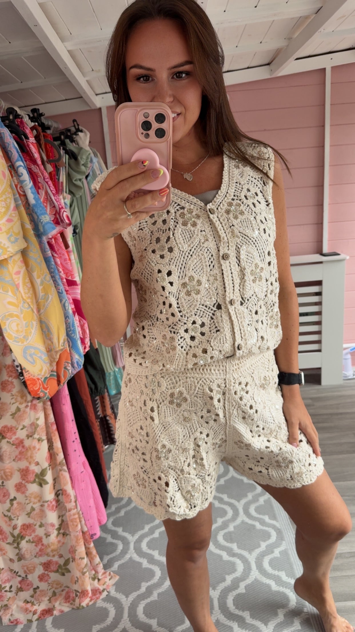 The ‘Olivia’ Crochet Shorts Set