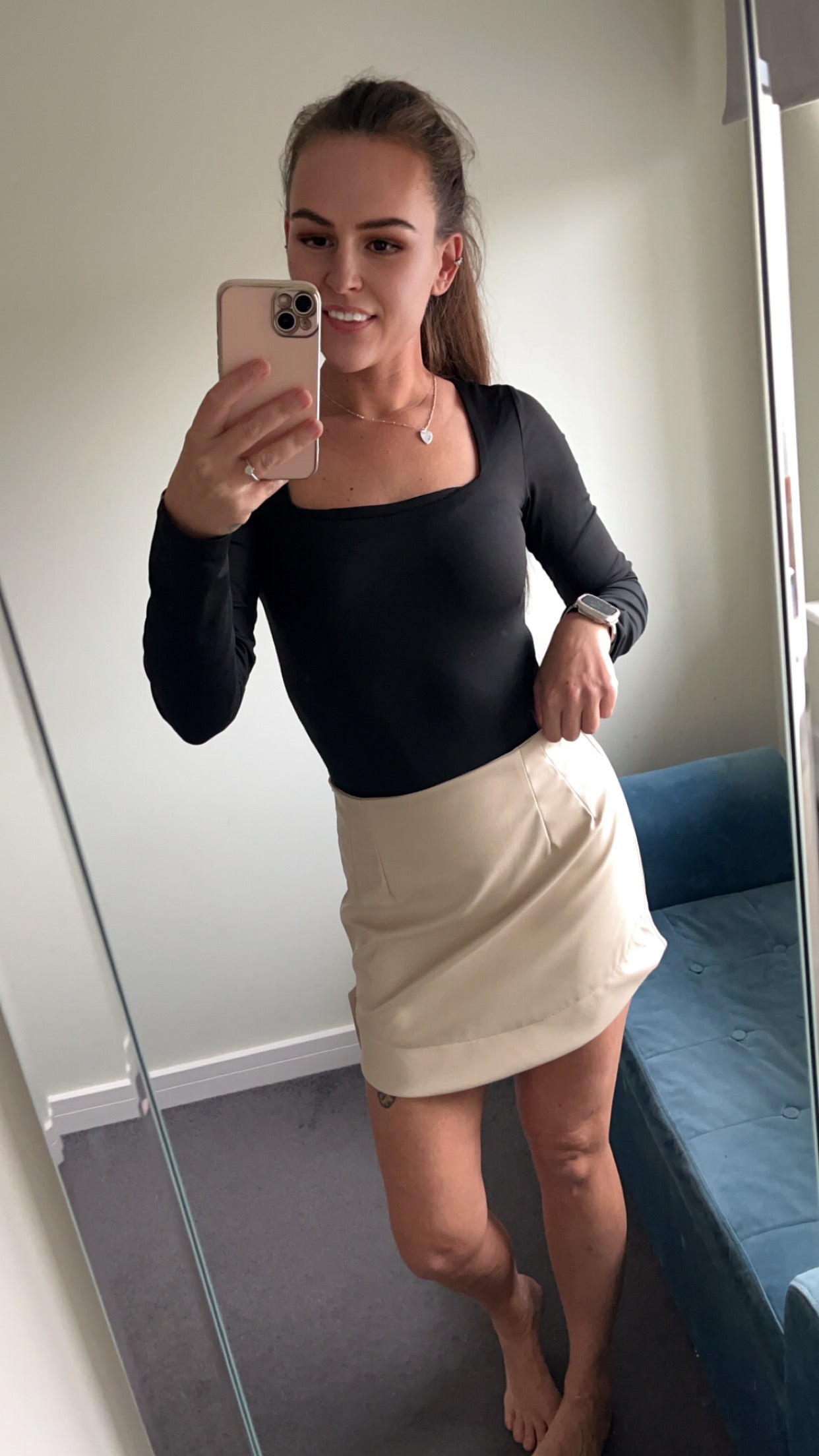 PU Leather Skirt